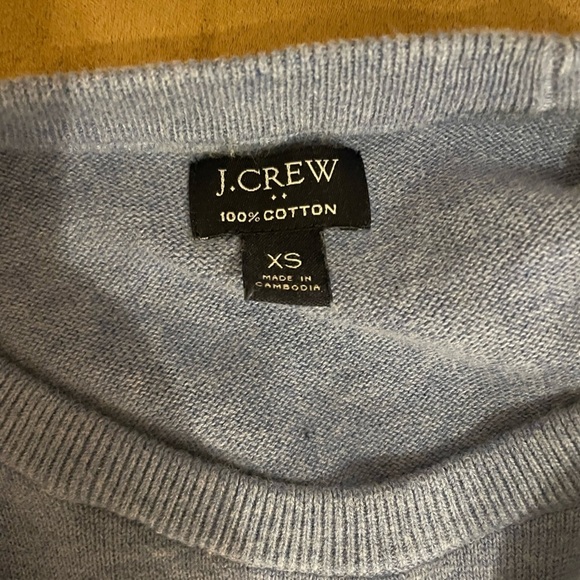 J. Crew Men’s XS Cotton Crewneck Sweater in Heather Blue - Picture 2 of 3
